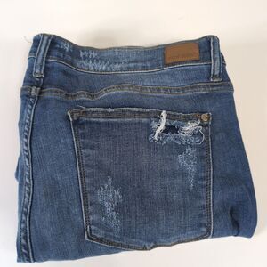 Judy Blue Jeans Womens 3XL Skinny Fit Denim Distressed Leopard‎ Stretch JB8265MD